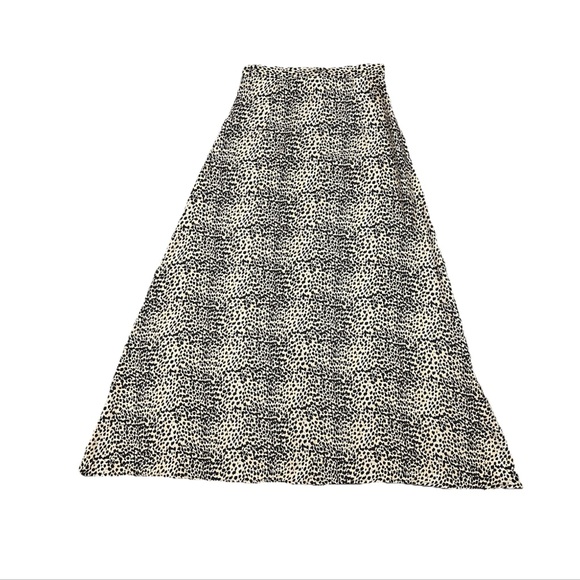 Emerson Fry Little Cheetah Print  Midi Skirt Size XS Tan Black 100% Silk - Picture 7 of 10